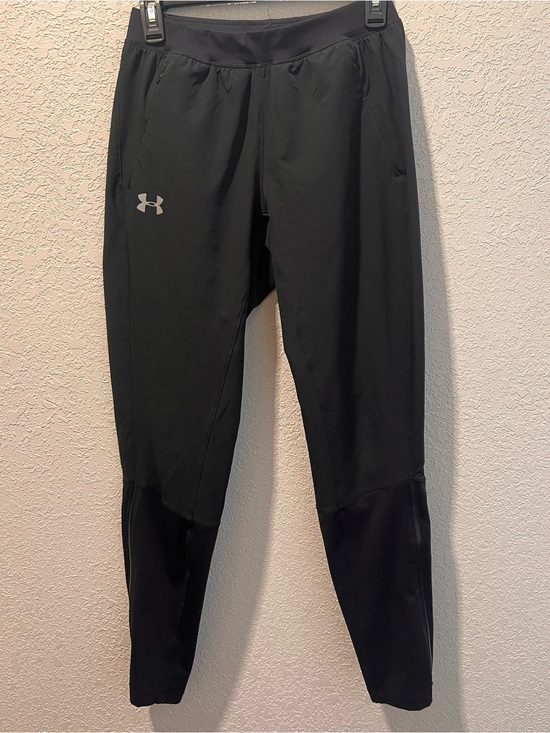 Under Armour Pants - Under Armour Men's Black Athletic Joggers with Silver Logo
